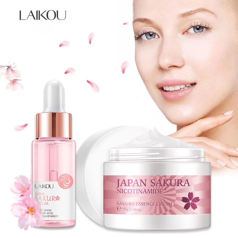 Niacinamide Pore Shrinking Essence - LAIKOU Sakura Serum Và Collagen Mặt