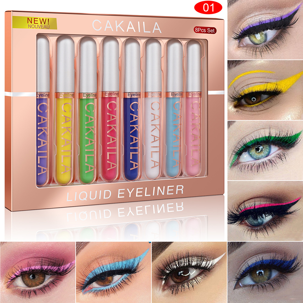 8-Color Set Waterproof Eyeline - đánh giá và giá Waterproof Liquid Eyeliner Pen