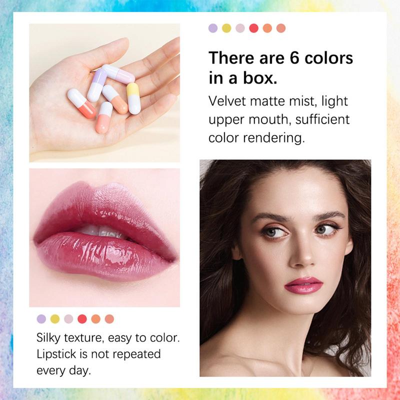 Mini Lipstick Set 6pcsWaterpro - đánh giá và giá Matte Velvet Lip Tint Long Lasting