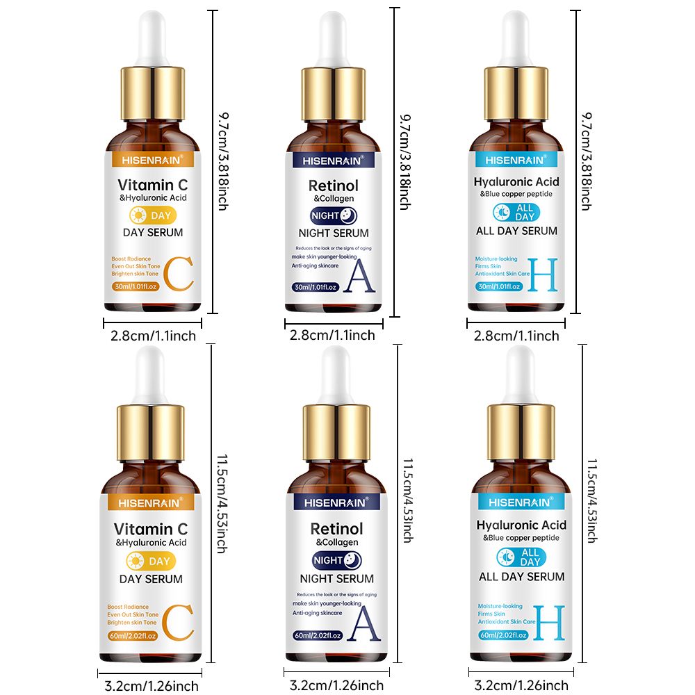 HISENRAIN Vitamin C + Retinol  - đánh giá và giá Hyaluronic Acid Facial Serum