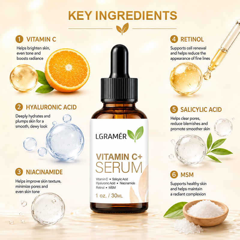 Vitamin C+ Facial Serum With H - đánh giá và giá Hyaluronic Acid Facial Serum
