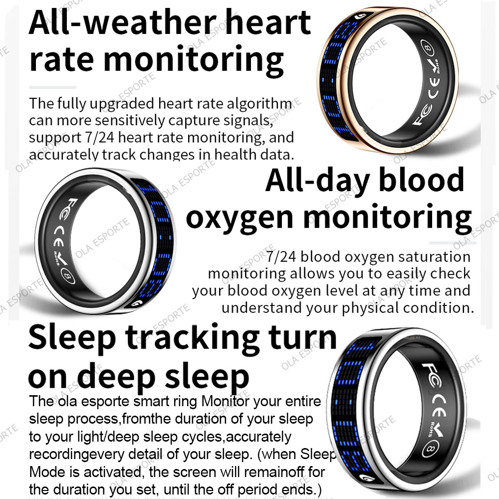 Smart Ring Display Screen Touc - đánh giá và giá Health Monitors