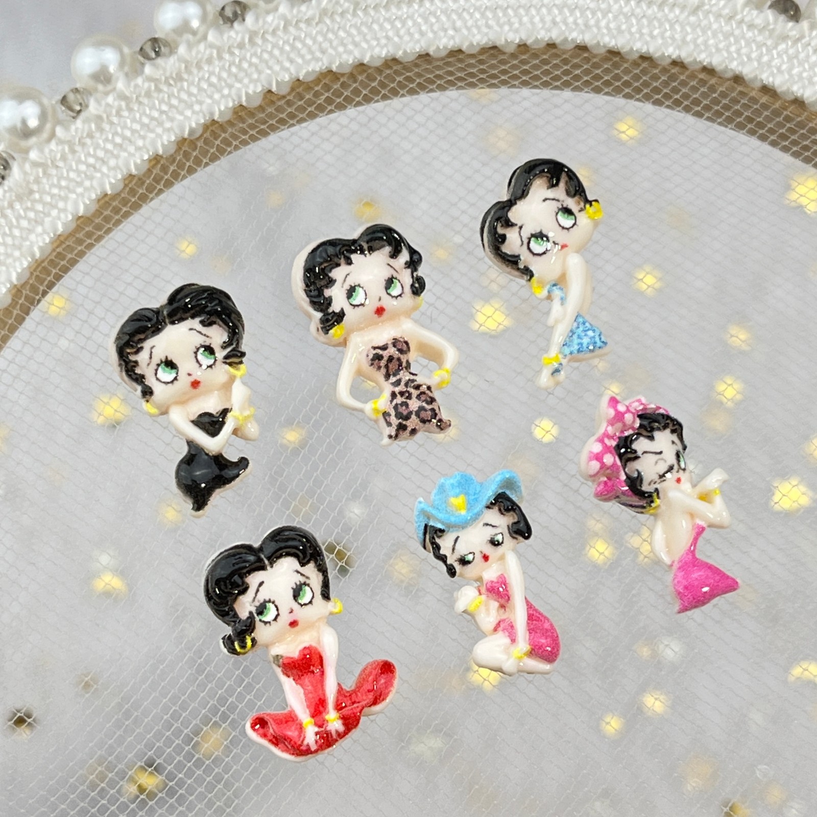 100pcs Cartoon Betty Nail Art  - đánh giá và giá Nail Art
