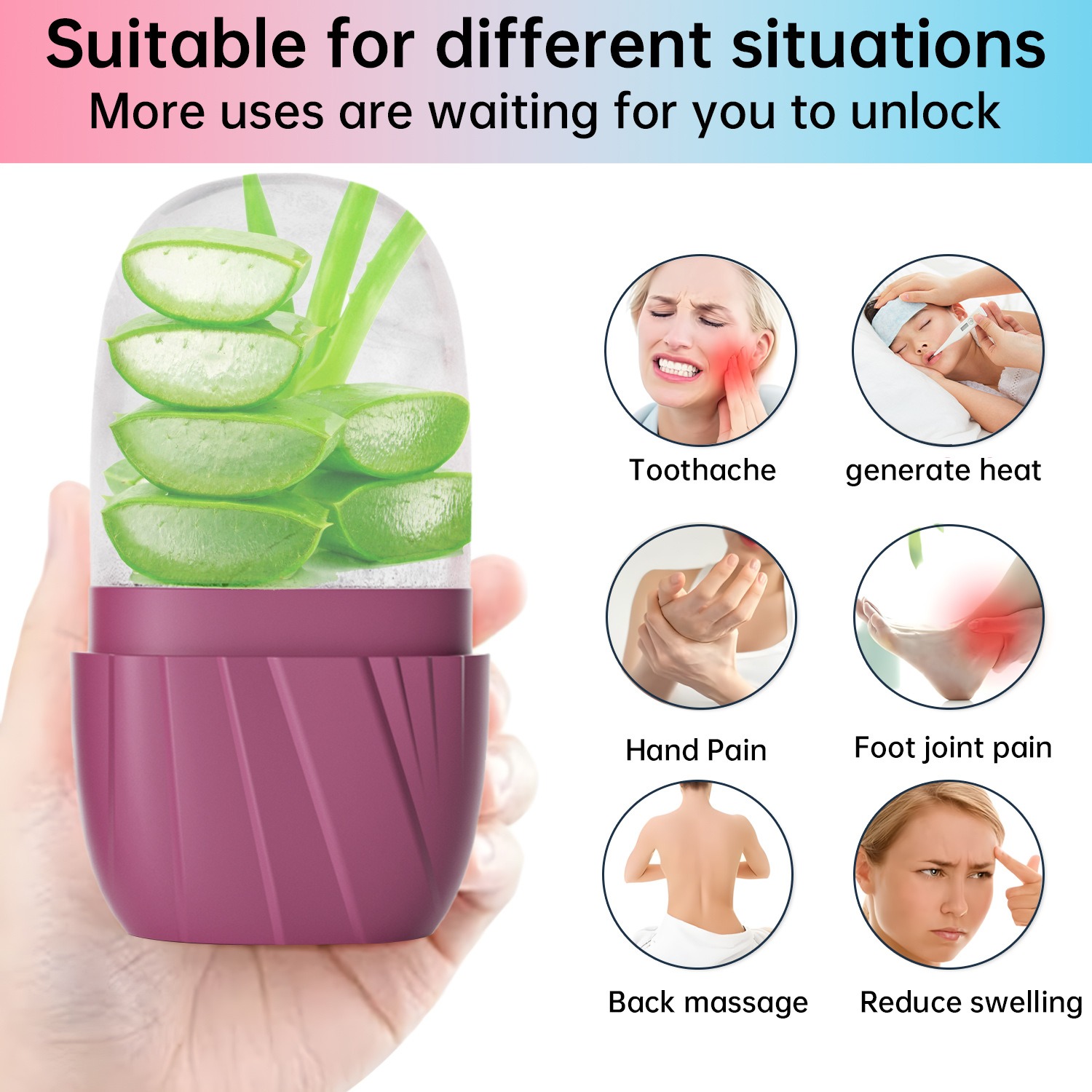 Aesthetic Striped Facial Ice M - đánh giá và giá Face Ice Roller Puffiness