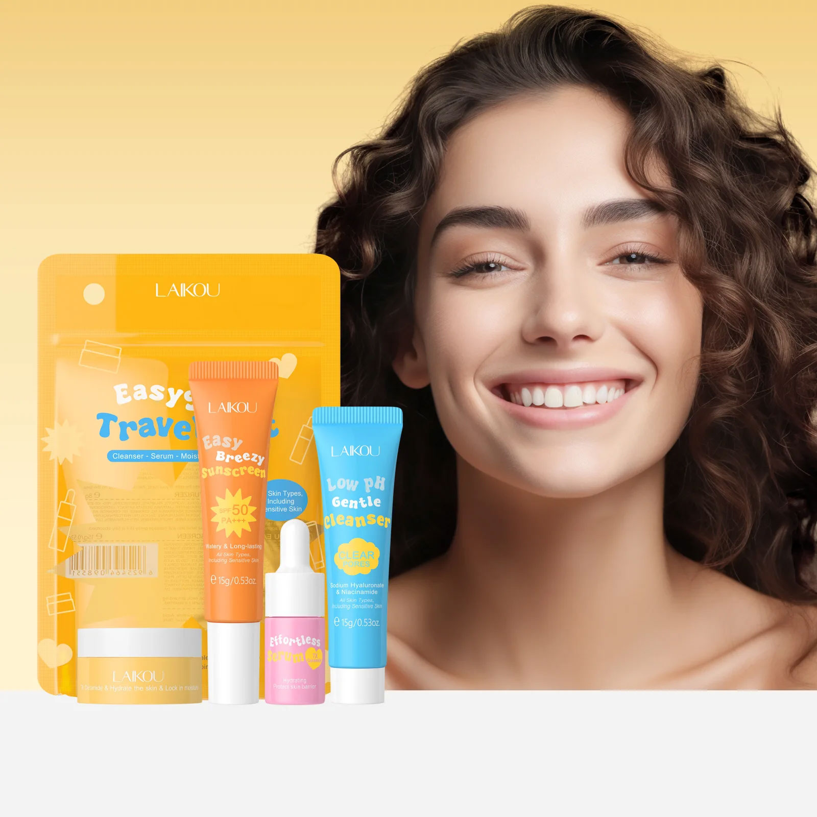 4PCS Laikou Ceramide Travel Su - đánh giá và giá Hyaluronic Acid Facial Serum