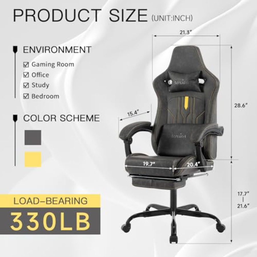 Gaming chair with footrest for - đánh giá và giá Massage