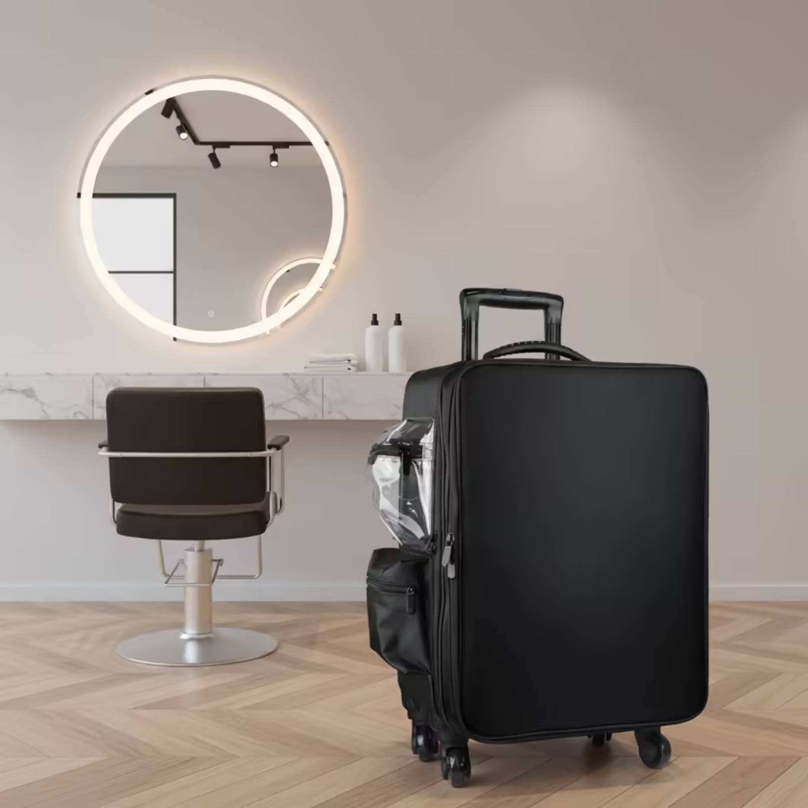 Makeup Case with Rotating Whee - đánh giá và giá Makeup