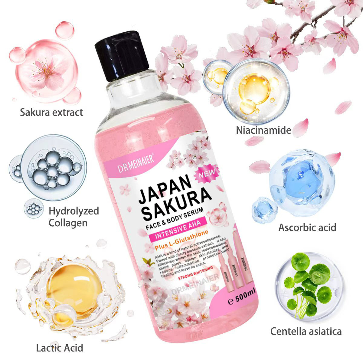 500ml Japan Sakura Face Body S - đánh giá và giá Niacinamide Pore Shrinking Essence