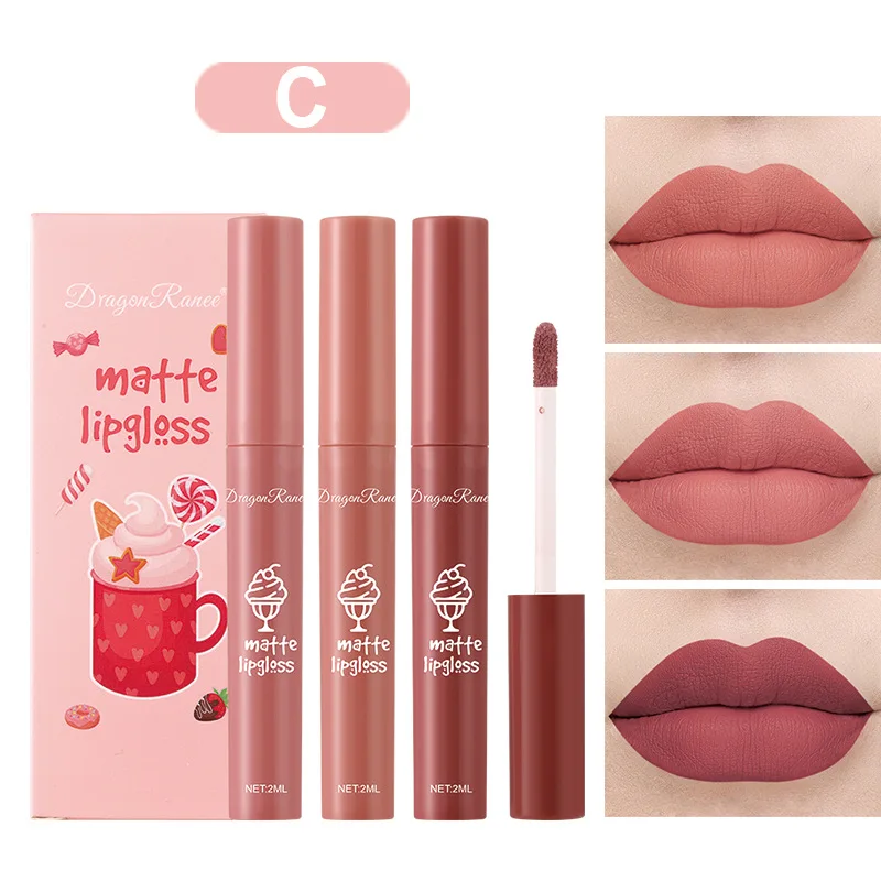 3PCS/Set Velvet Matte Nude Liq - đánh giá và giá Matte Velvet Lip Tint Long Lasting