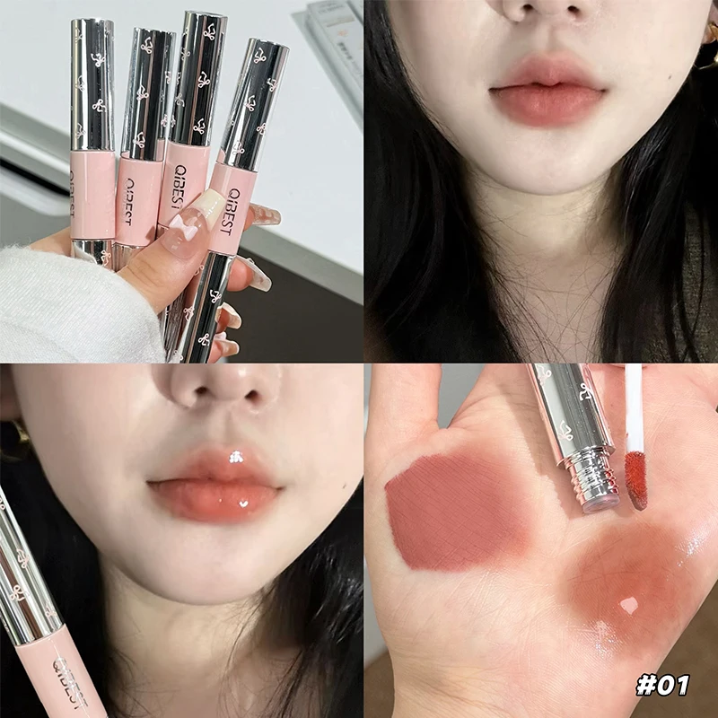 QIBEST Double Head Matte Velve - đánh giá và giá Matte Velvet Lip Tint Long Lasting