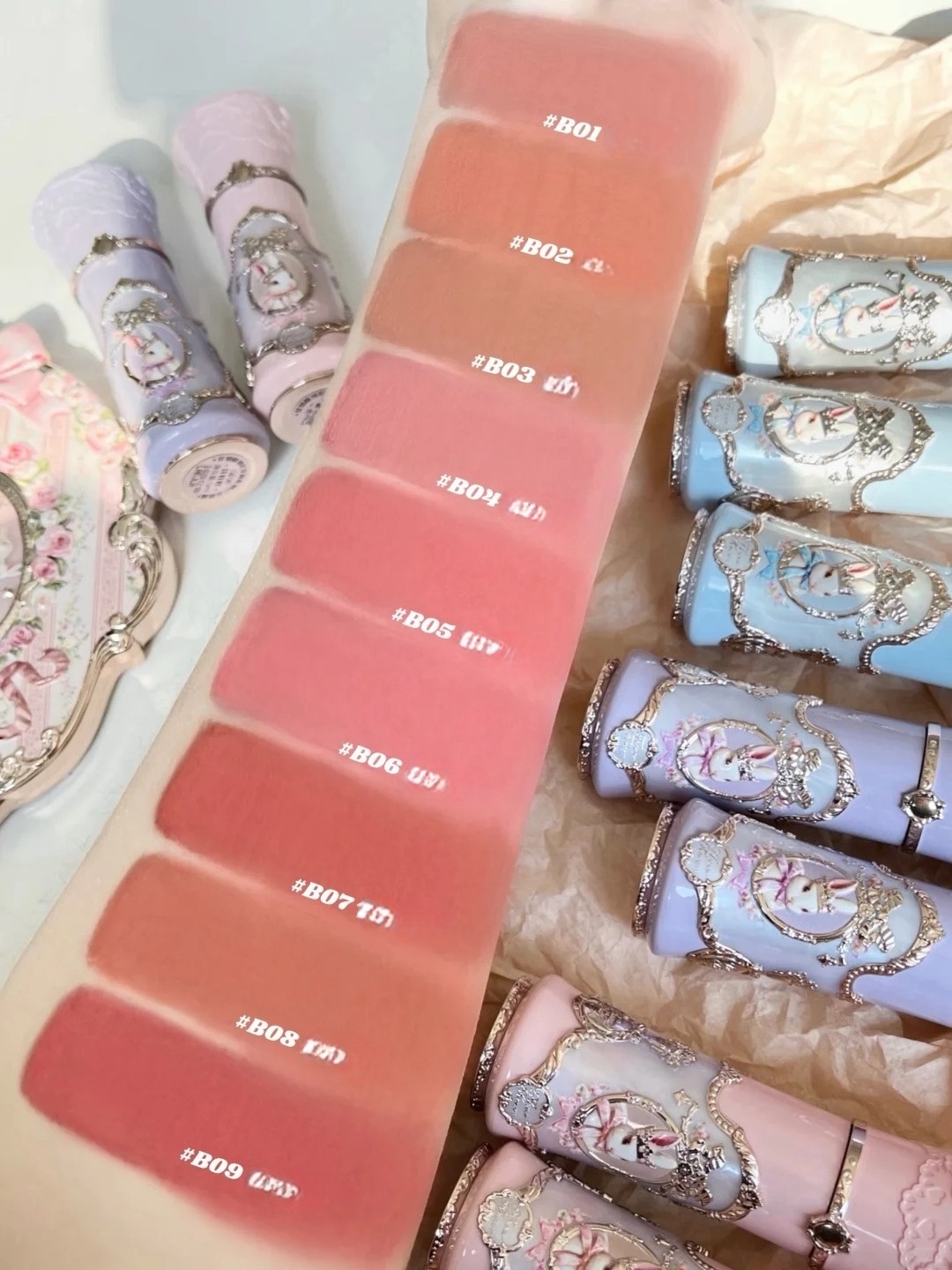 Flower Knows Makeup Bunny Gard - đánh giá và giá Matte Velvet Lip Tint Long Lasting