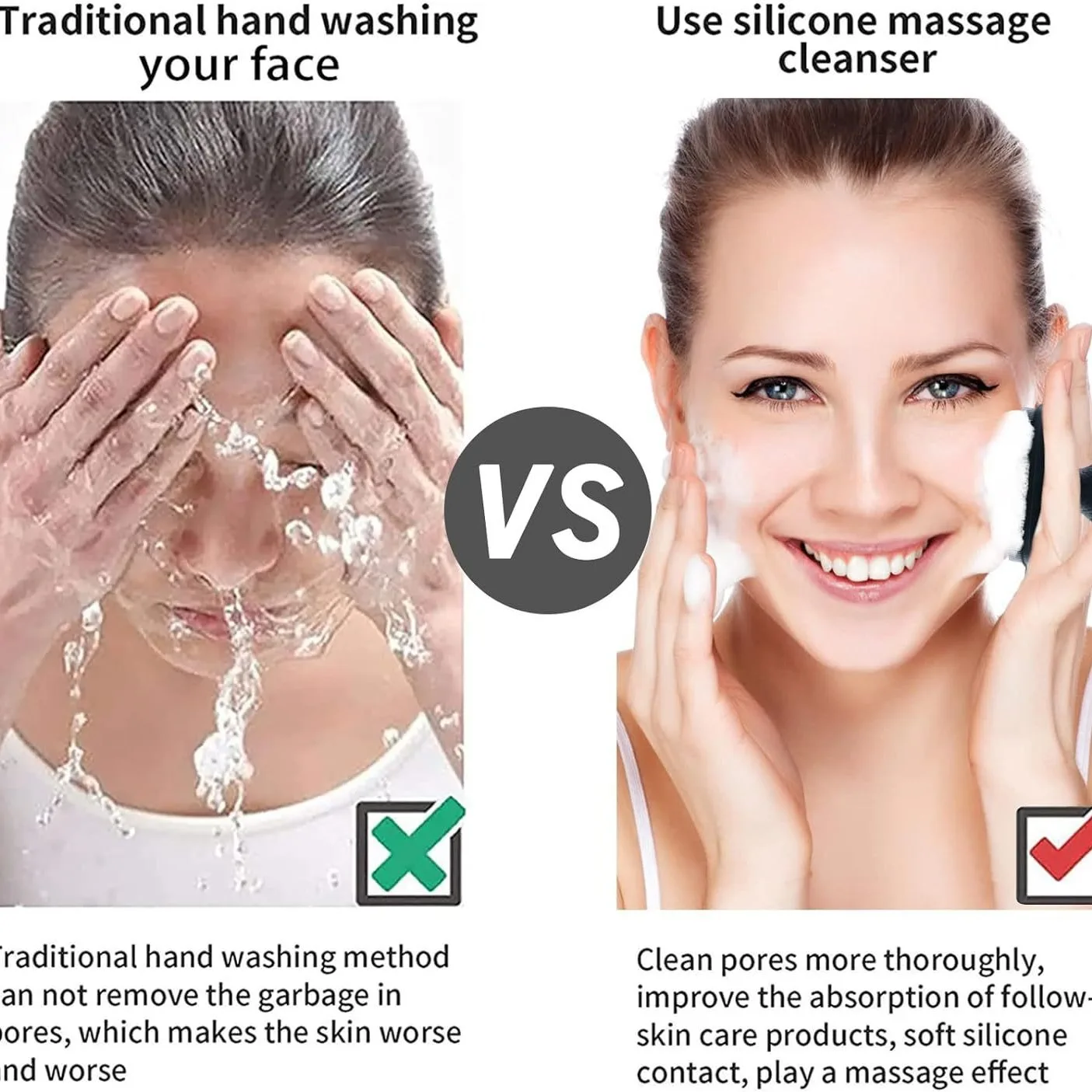 Silicone Face Scrubber for Men - đánh giá và giá Silicone Face Scrubber Electric