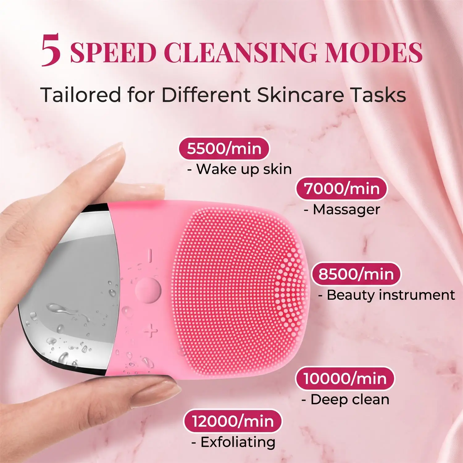 Facial Electric Silicone Clean - đánh giá và giá Silicone Face Scrubber Electric