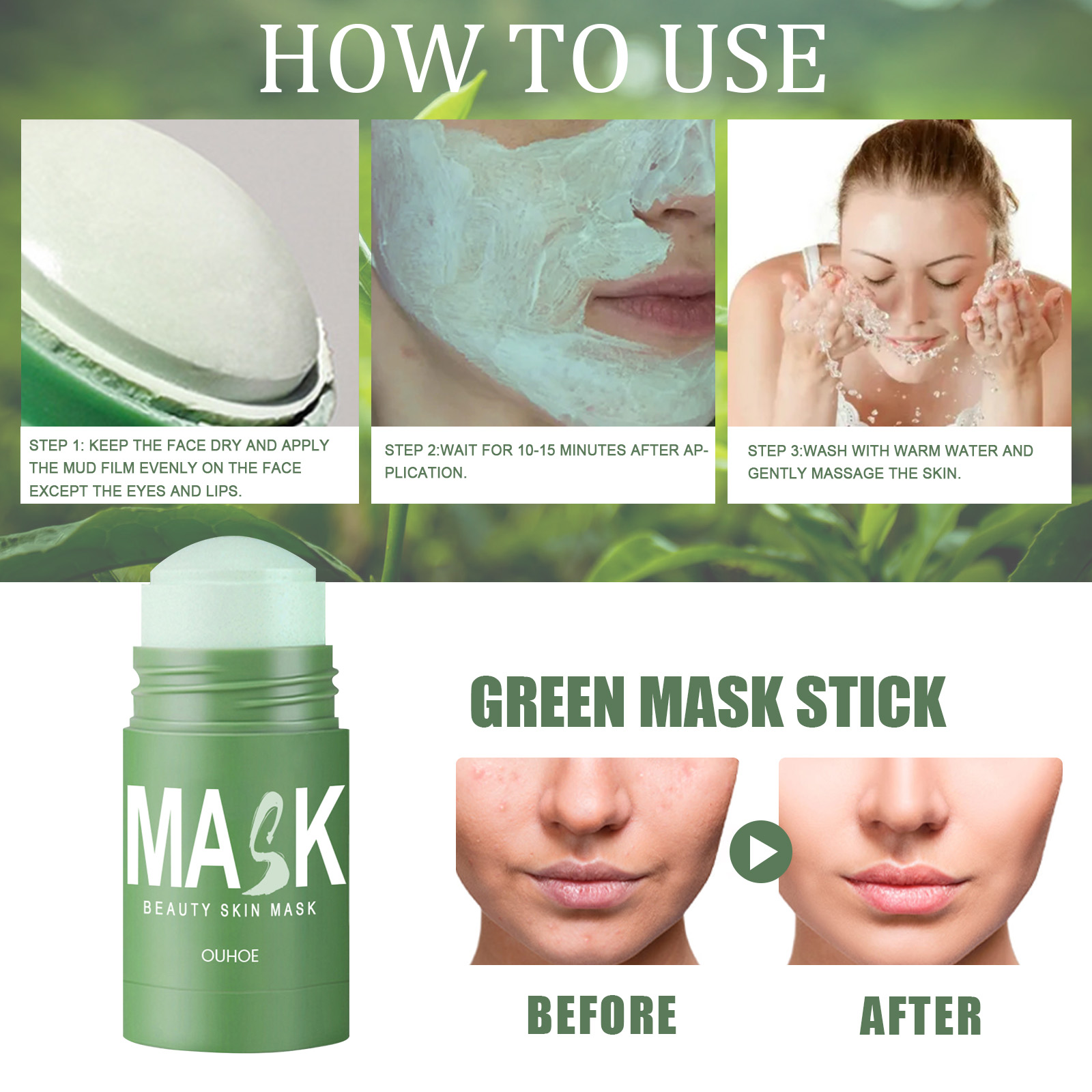 Green Tea Solid Mask Stick - D - đánh giá và giá Green Tea Cleansing Clay Mask